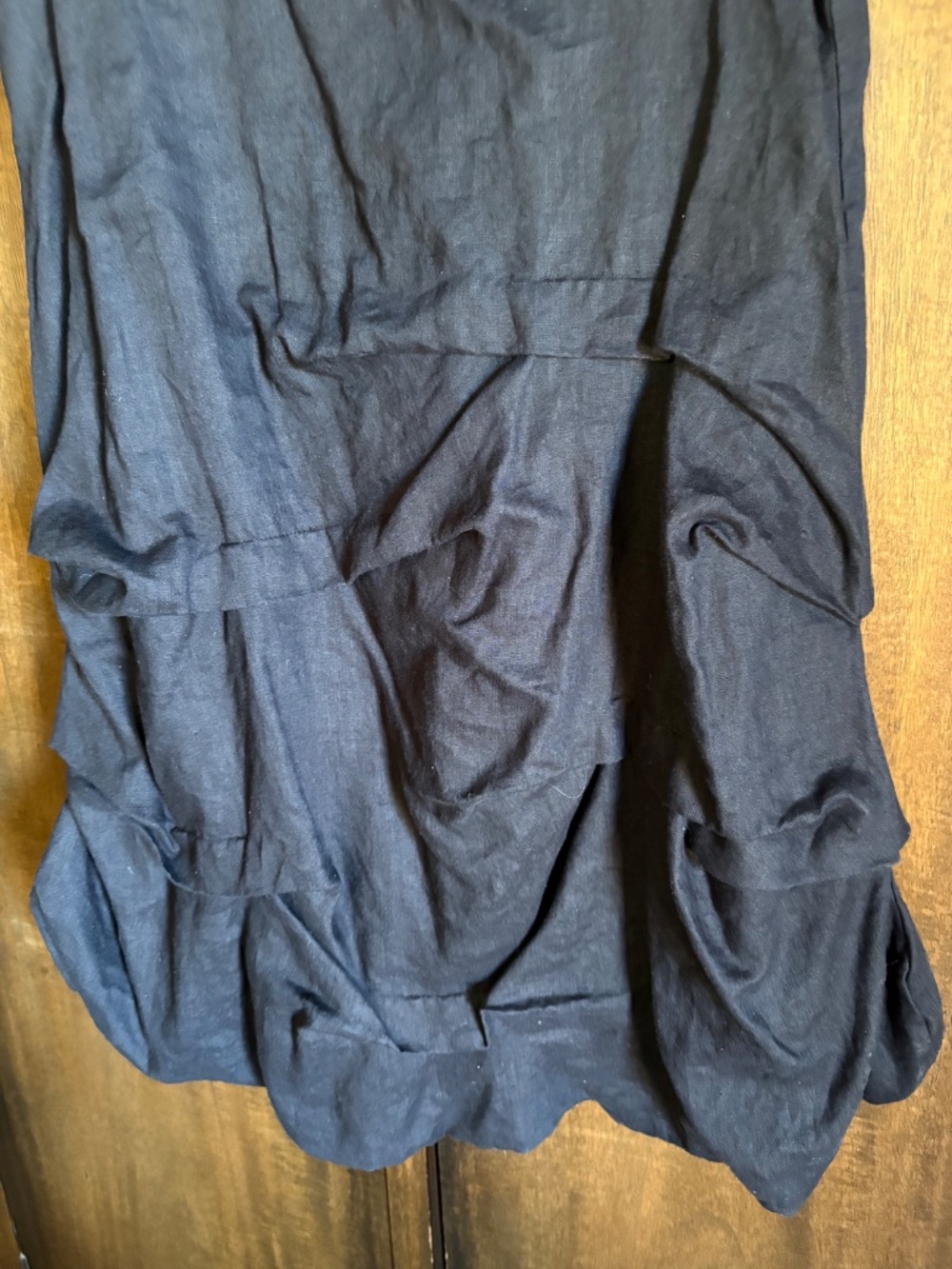100% Black Linen Dress by Chalet Lagenlook Sleeveless - Picture 2 of 8